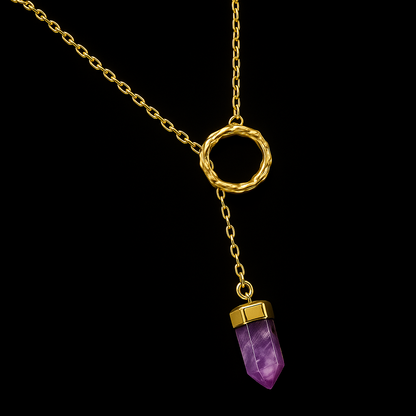 Crystal Point end Necklace #2034.1