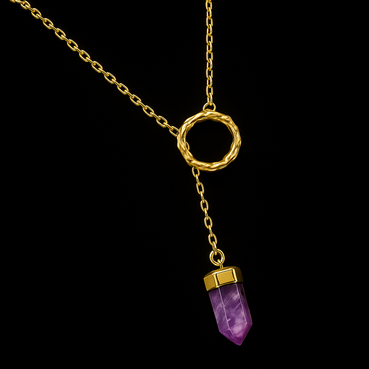 Crystal Point end Necklace #2034.1