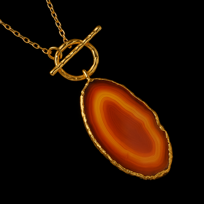 Agate Slice Necklace #2020.1