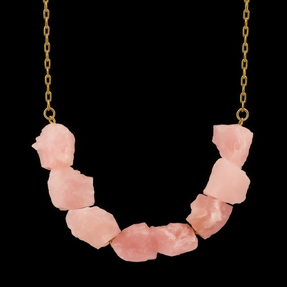 Multi Rough Crystals Necklace #2046.1