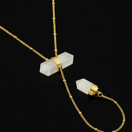 Double ended crystal Necklace #2032.1