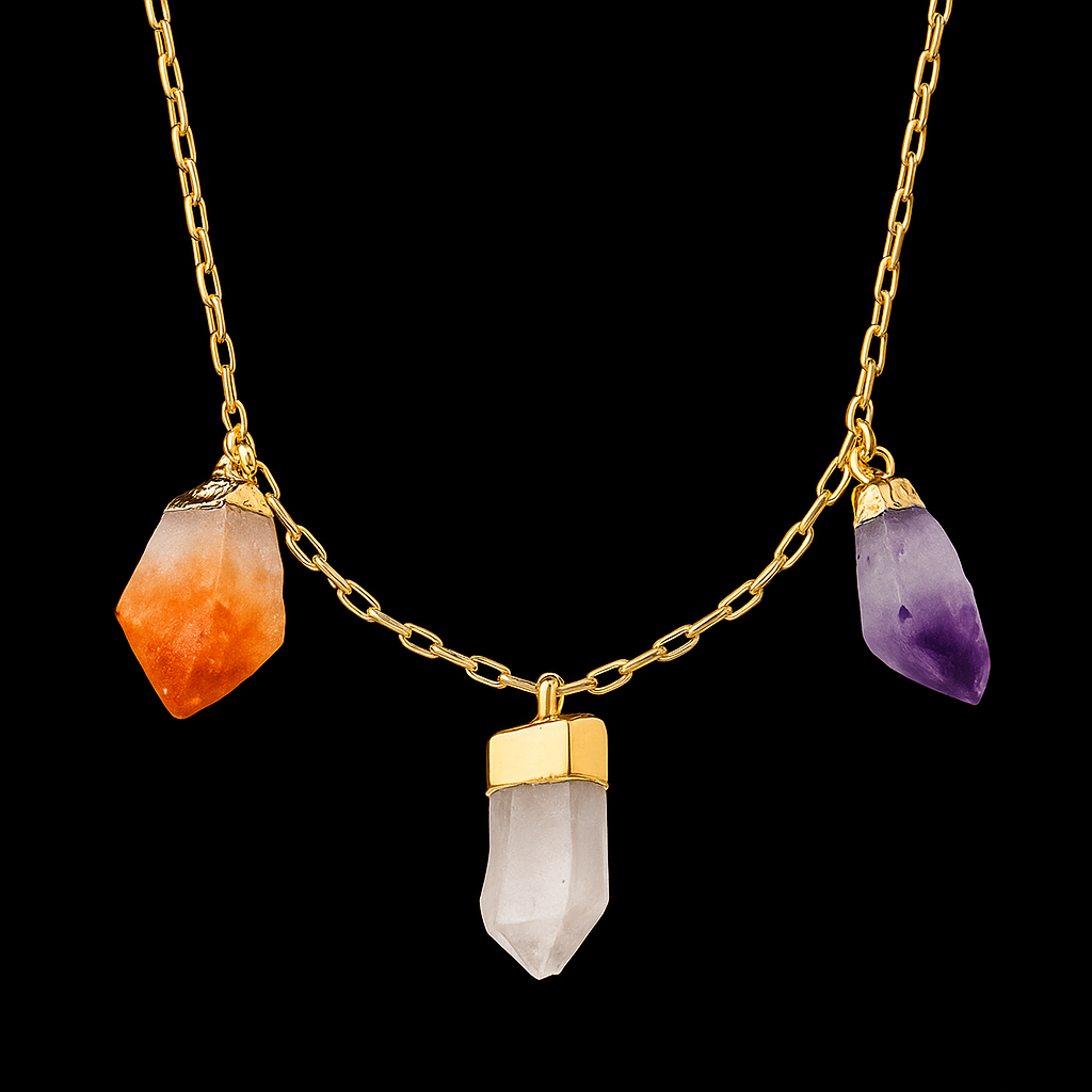 Tripe Rough Point Necklace #2042.1