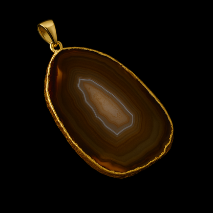 Agate Slice Pendant #9.1