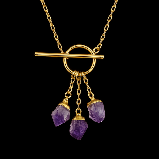 Triple Crystal Necklace #2079.1