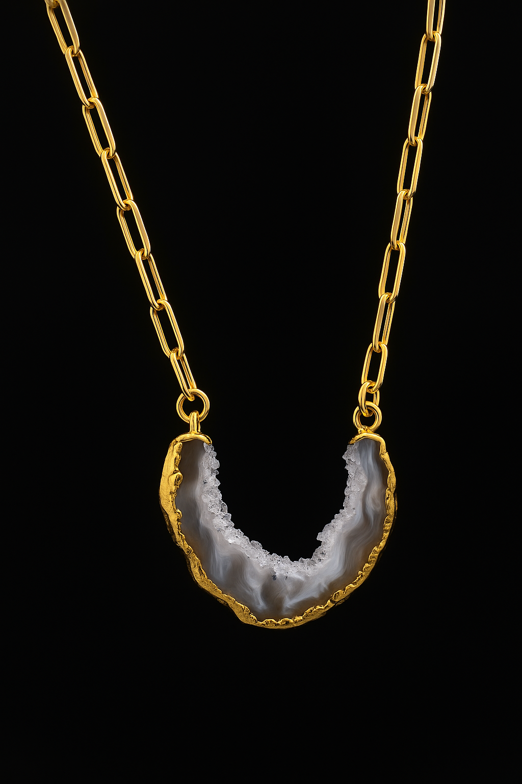 Natural Geode Necklace #2029.1