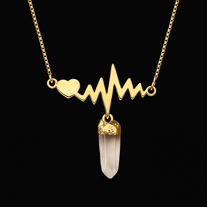 Heart Beat Crystal Necklace #2059.1