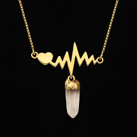 Heart Beat Crystal Necklace #2059.1
