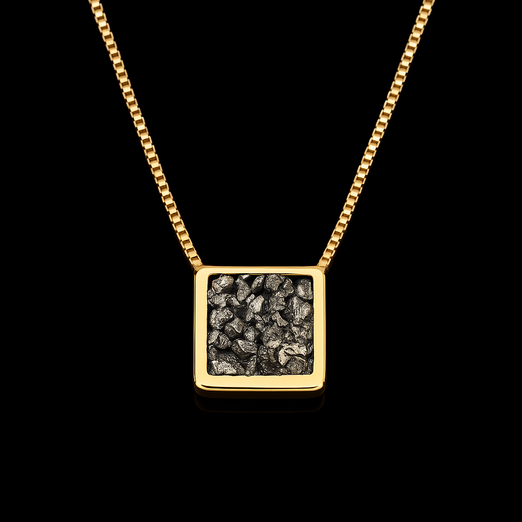 Square Pyrite Necklace #2086.1