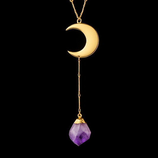 Moon with Crystal Necklace #2071.1
