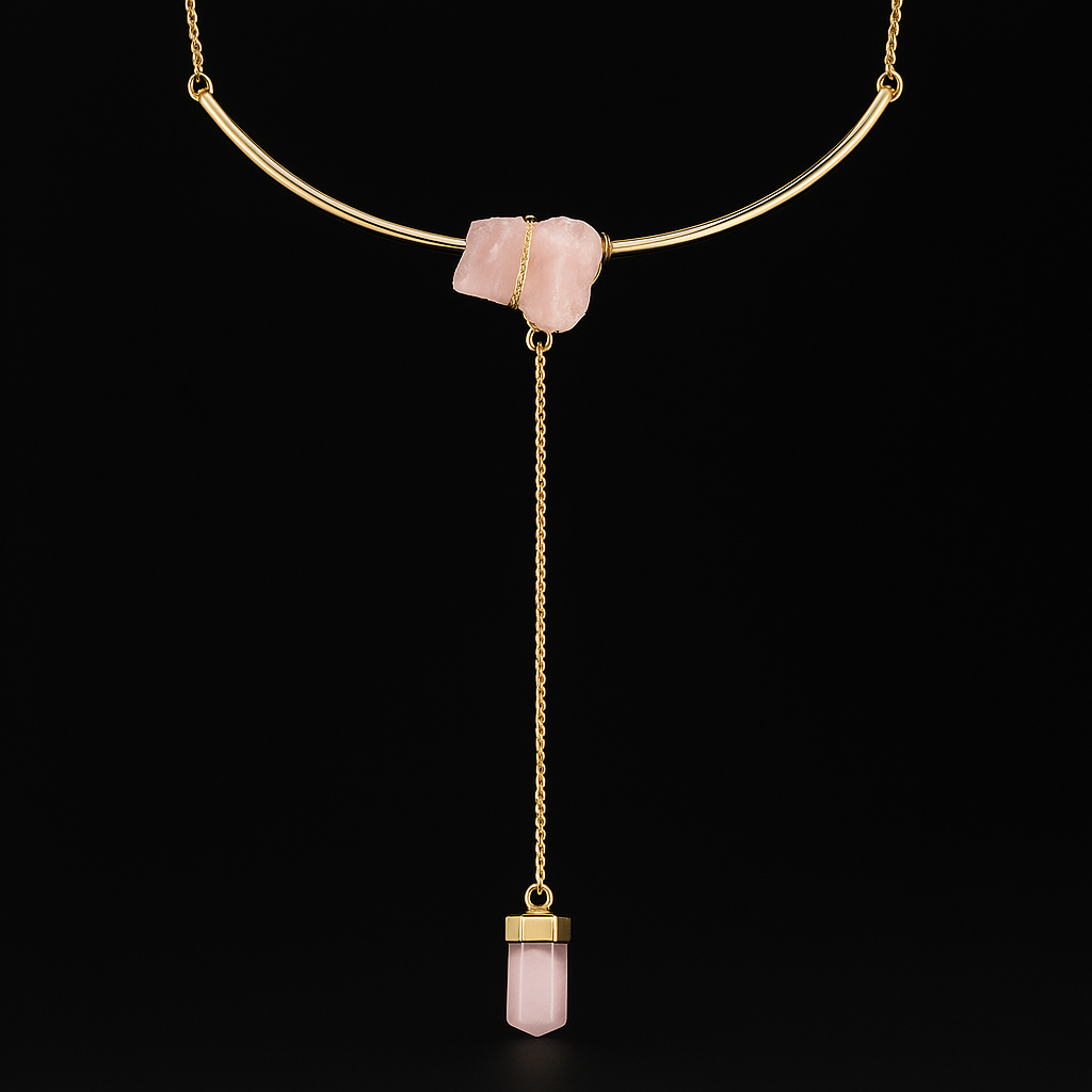 Double Crystal Ended Necklace #2064.1