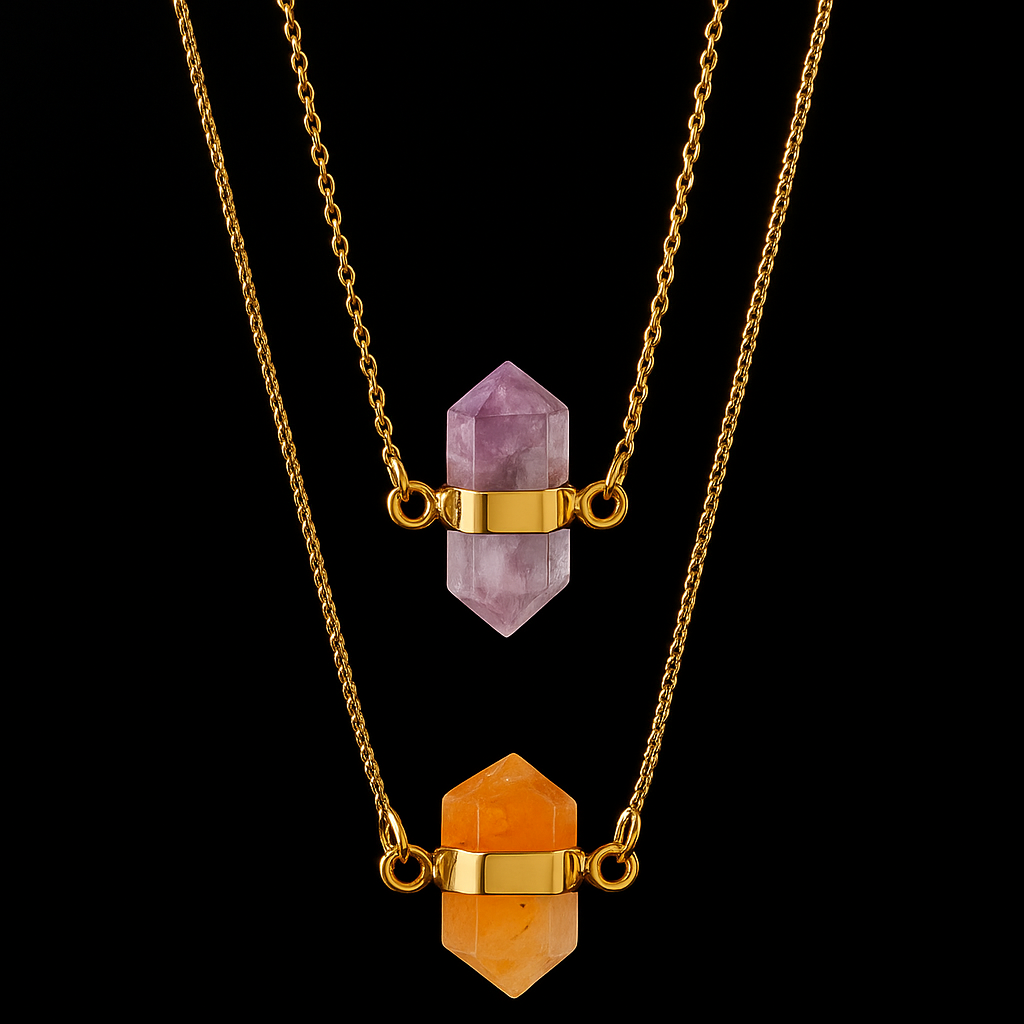 Double double terminated Point Necklace #2050.1