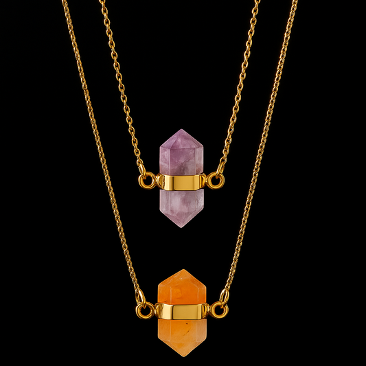 Double double terminated Point Necklace #2050.1