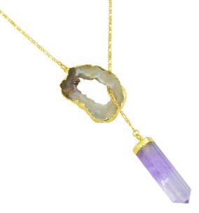 Geode with Point Necklace #2010.1