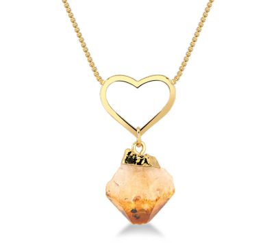 Heart Druze Point Necklace #2075.1