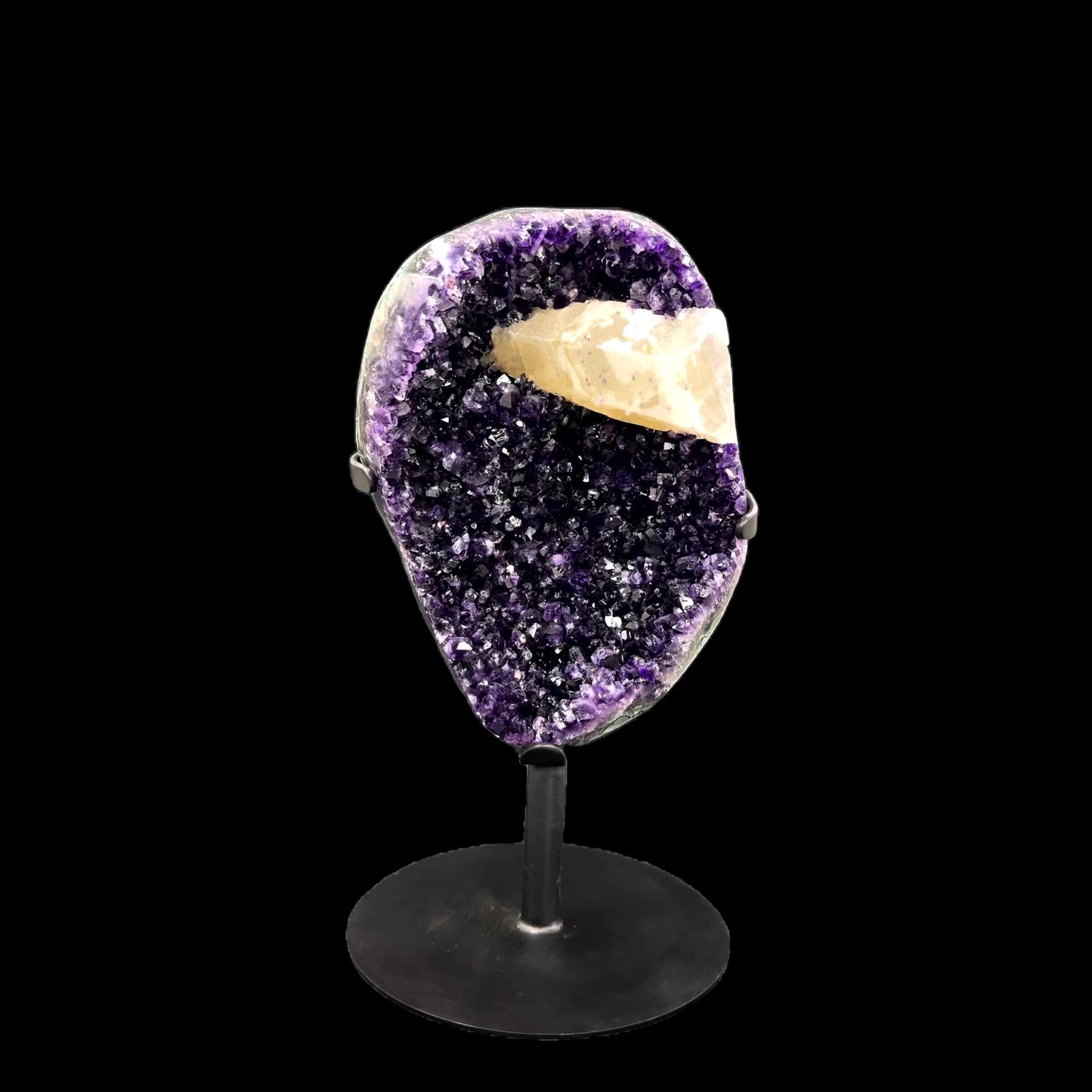Amethyst with Calcite Inclusion on Metal Base – 43cm | 9.74kg
