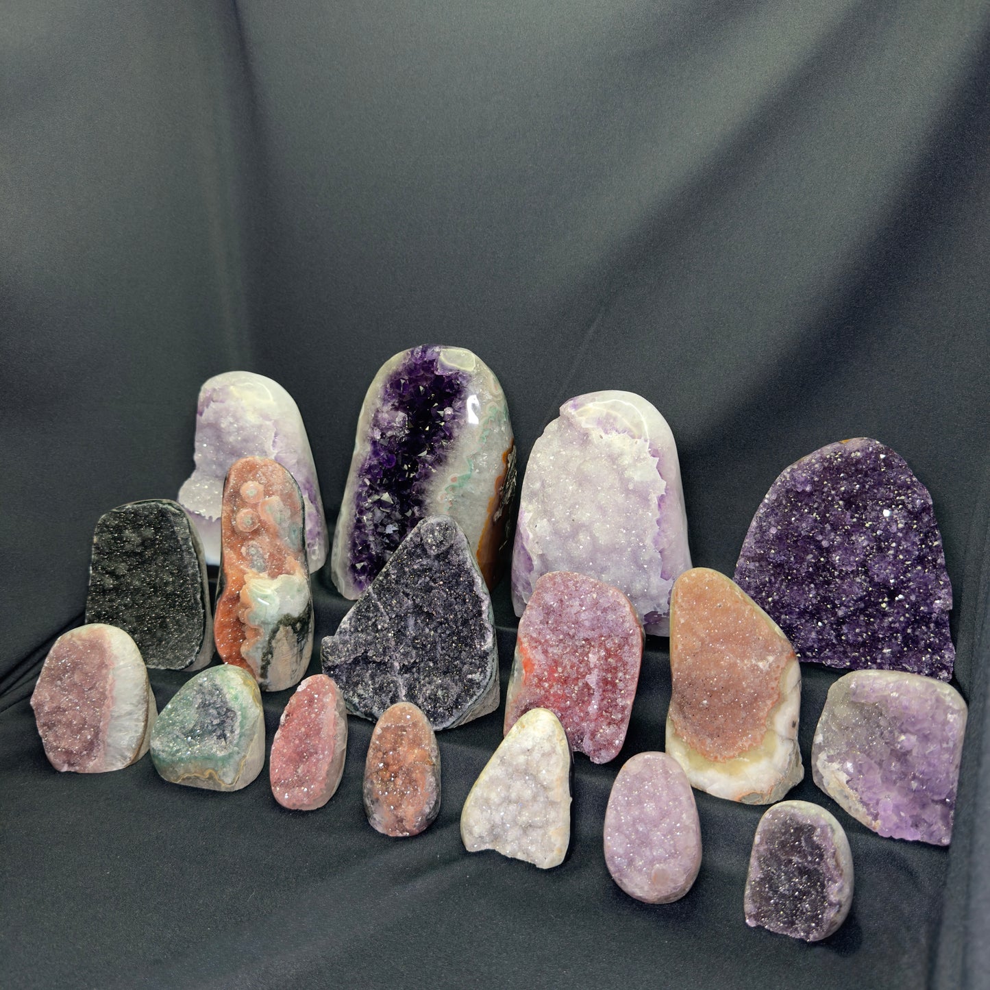 Rainbow Amethyst Cut Bases – Wholesale Lot 12.15 kg (≈ 26.8 lb)