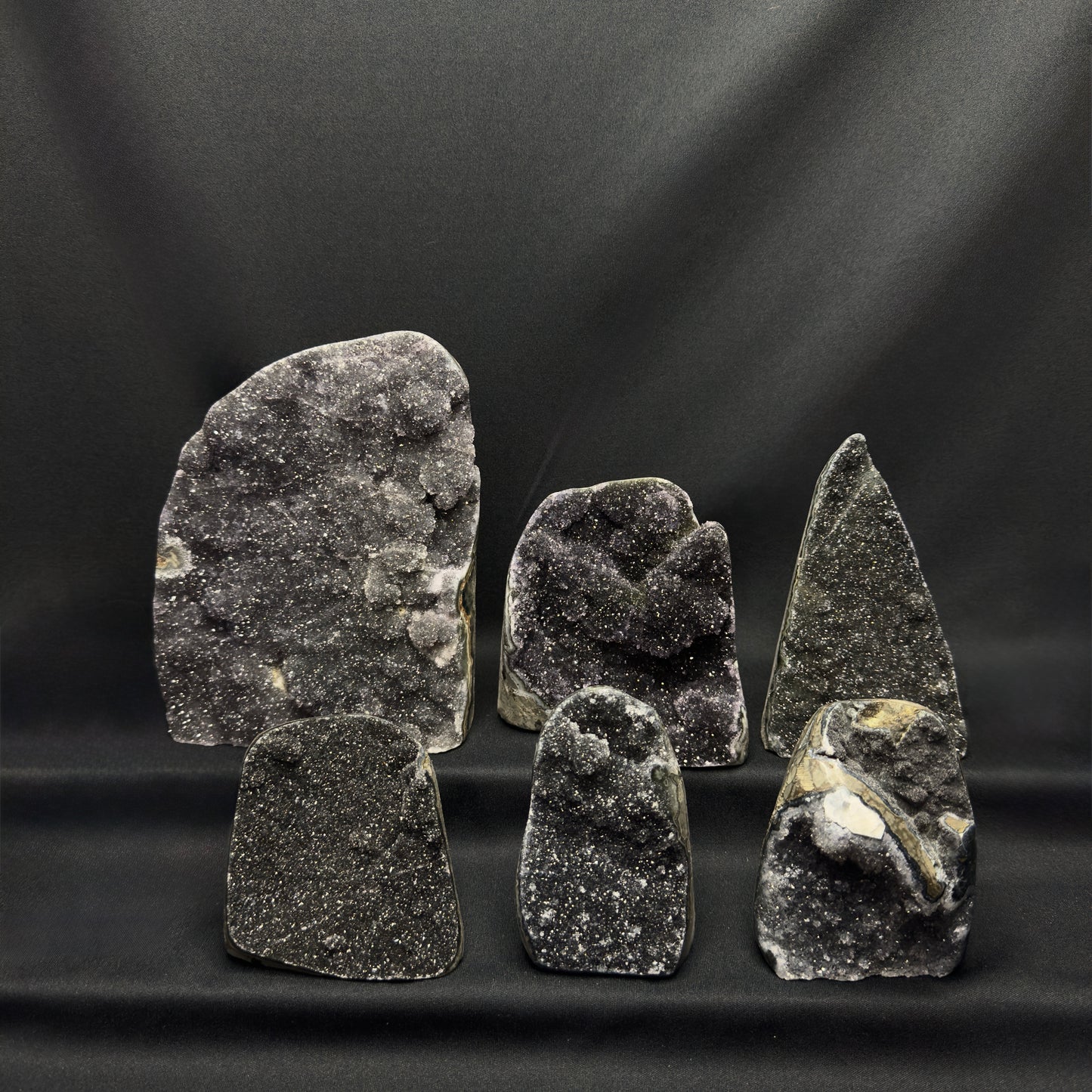 Black Amethyst Cut Bases – Wholesale Lot 4.95 kg (≈ 10.9 lb)