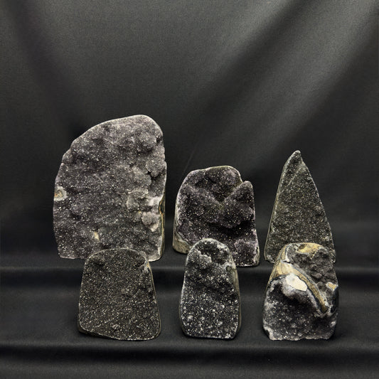 Black Amethyst Cut Bases – Wholesale Lot 4.95 kg (≈ 10.9 lb)