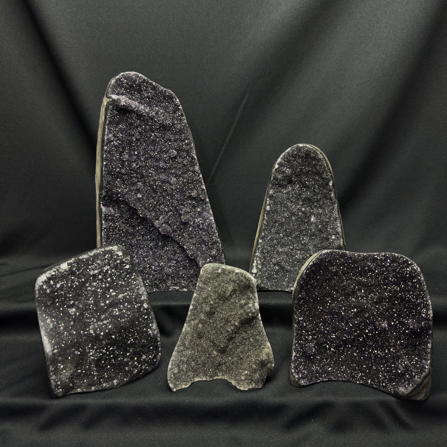 Black Amethyst Cut Bases – Wholesale Lot 5.15 kg (≈ 11.35 lb)