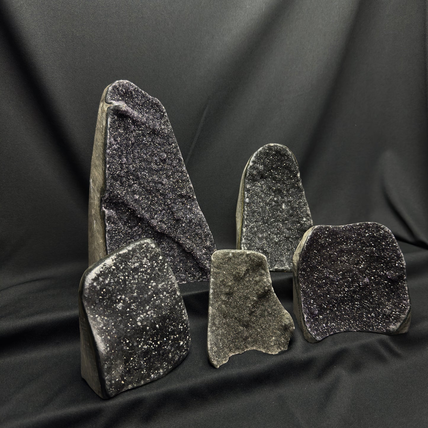 Black Amethyst Cut Bases – Wholesale Lot 5.15 kg (≈ 11.35 lb)