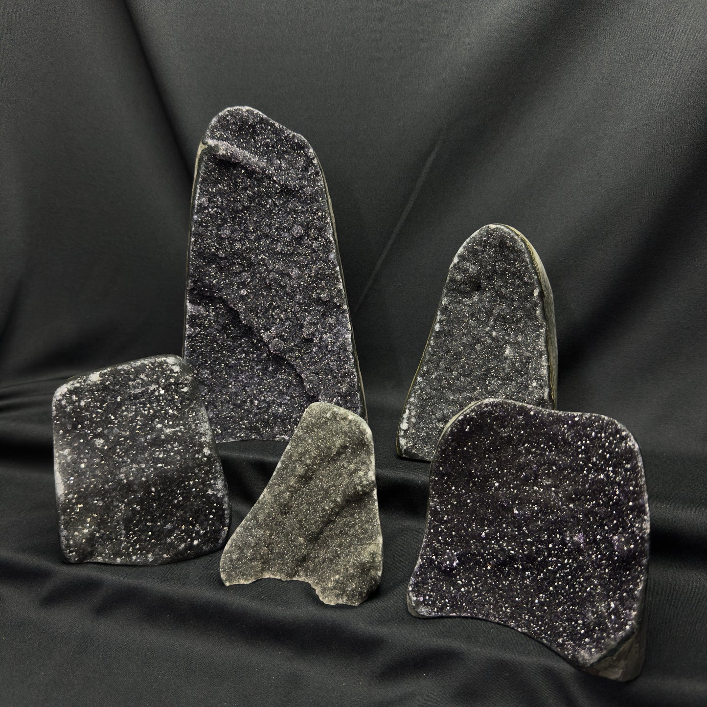 Black Amethyst Cut Bases – Wholesale Lot 5.15 kg (≈ 11.35 lb)