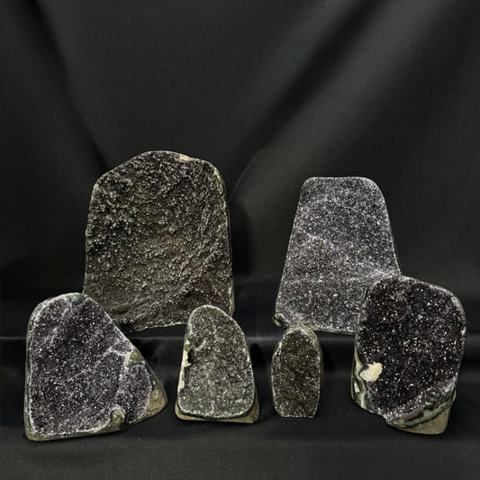 Black Amethyst Cut Bases – Wholesale Lot 4.95 kg (≈ 10.9 lb)