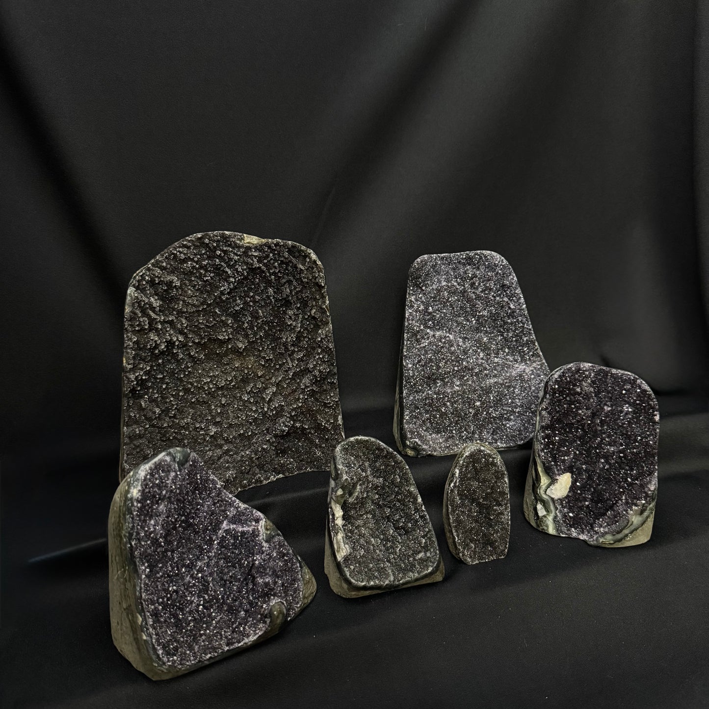 Black Amethyst Cut Bases – Wholesale Lot 4.95 kg (≈ 10.9 lb)