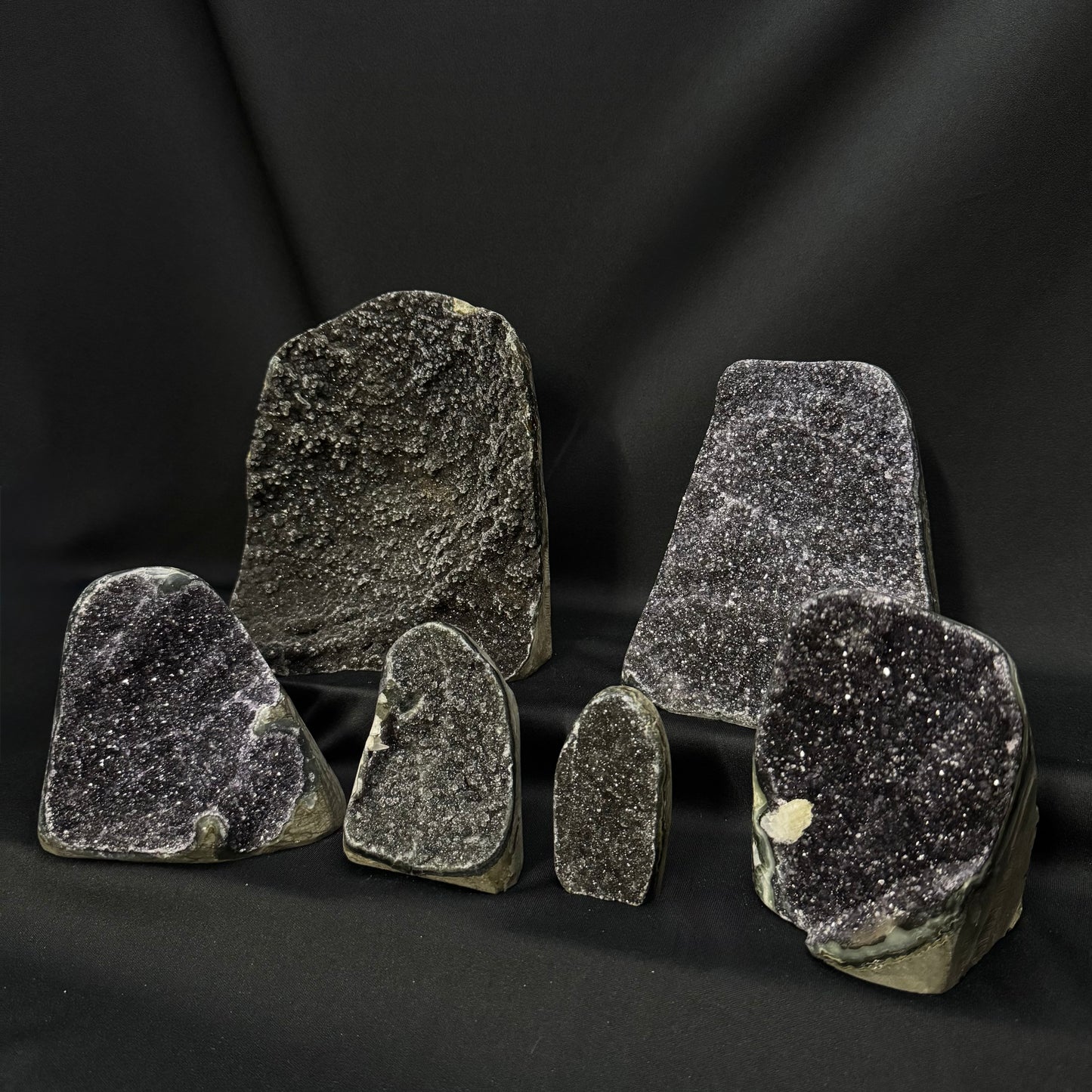 Black Amethyst Cut Bases – Wholesale Lot 4.95 kg (≈ 10.9 lb)