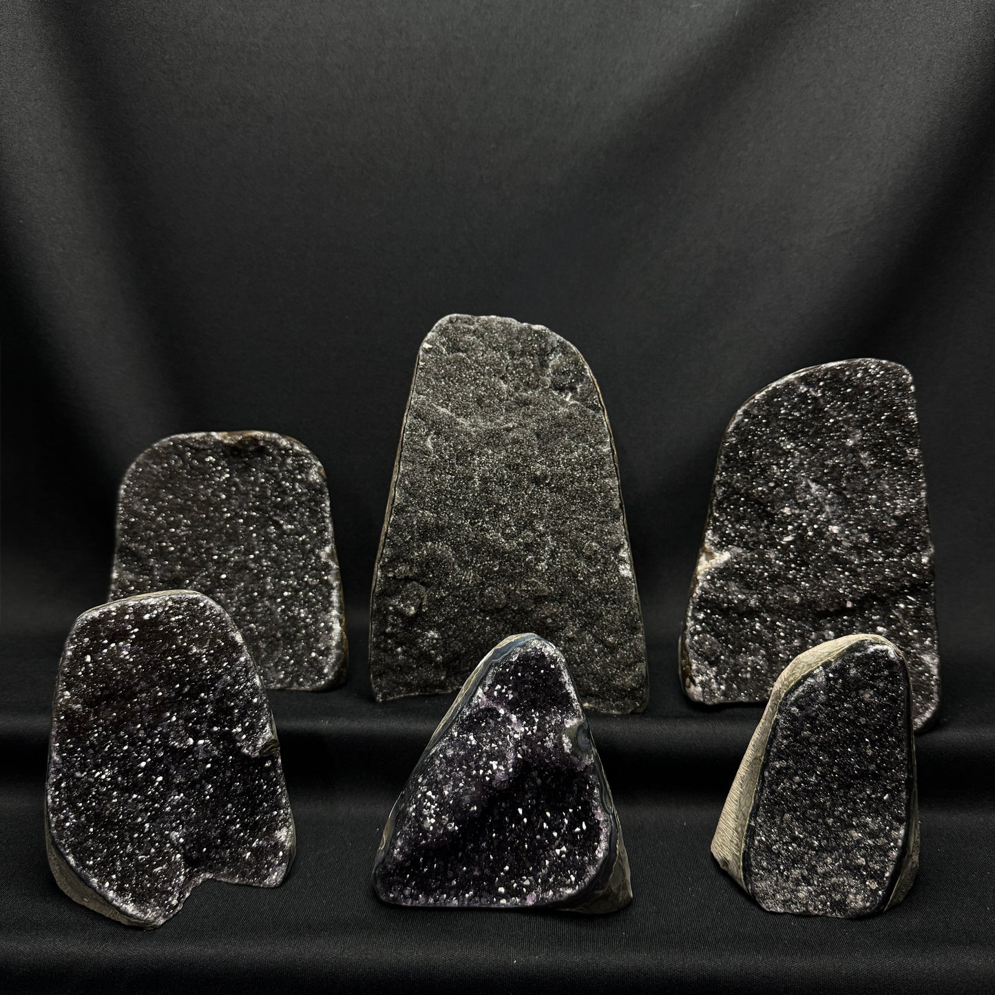 Black Amethyst Cut Bases – Wholesale Lot 4.45 kg (≈ 9.8 lb)