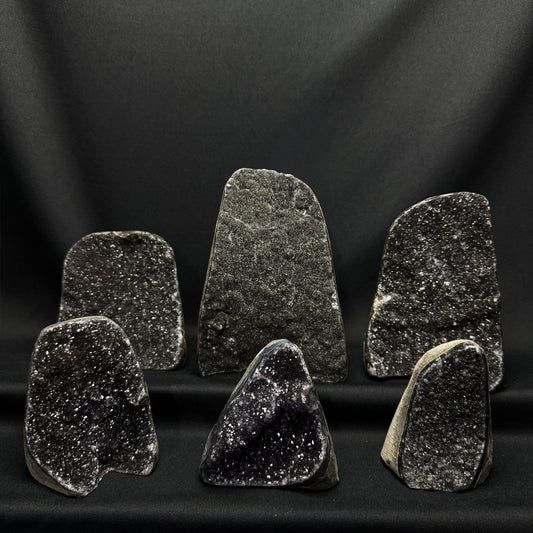 Black Amethyst Cut Bases – Wholesale Lot 4.45 kg (≈ 9.8 lb)