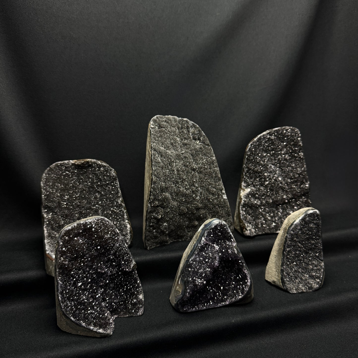 Black Amethyst Cut Bases – Wholesale Lot 4.45 kg (≈ 9.8 lb)