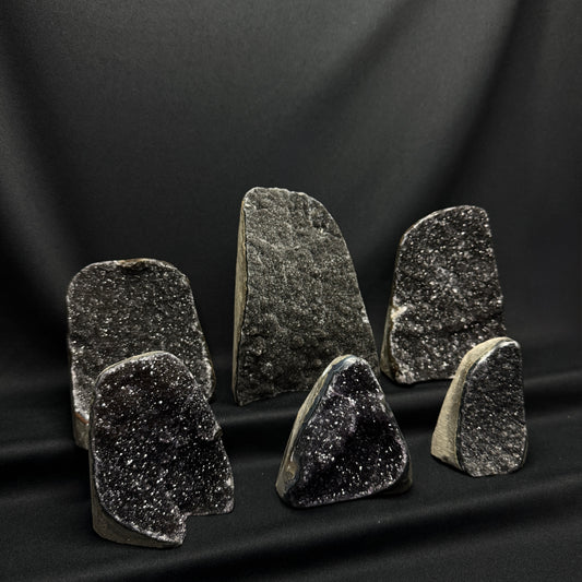 Black Amethyst Cut Bases – Wholesale Lot 4.45 kg (≈ 9.8 lb)