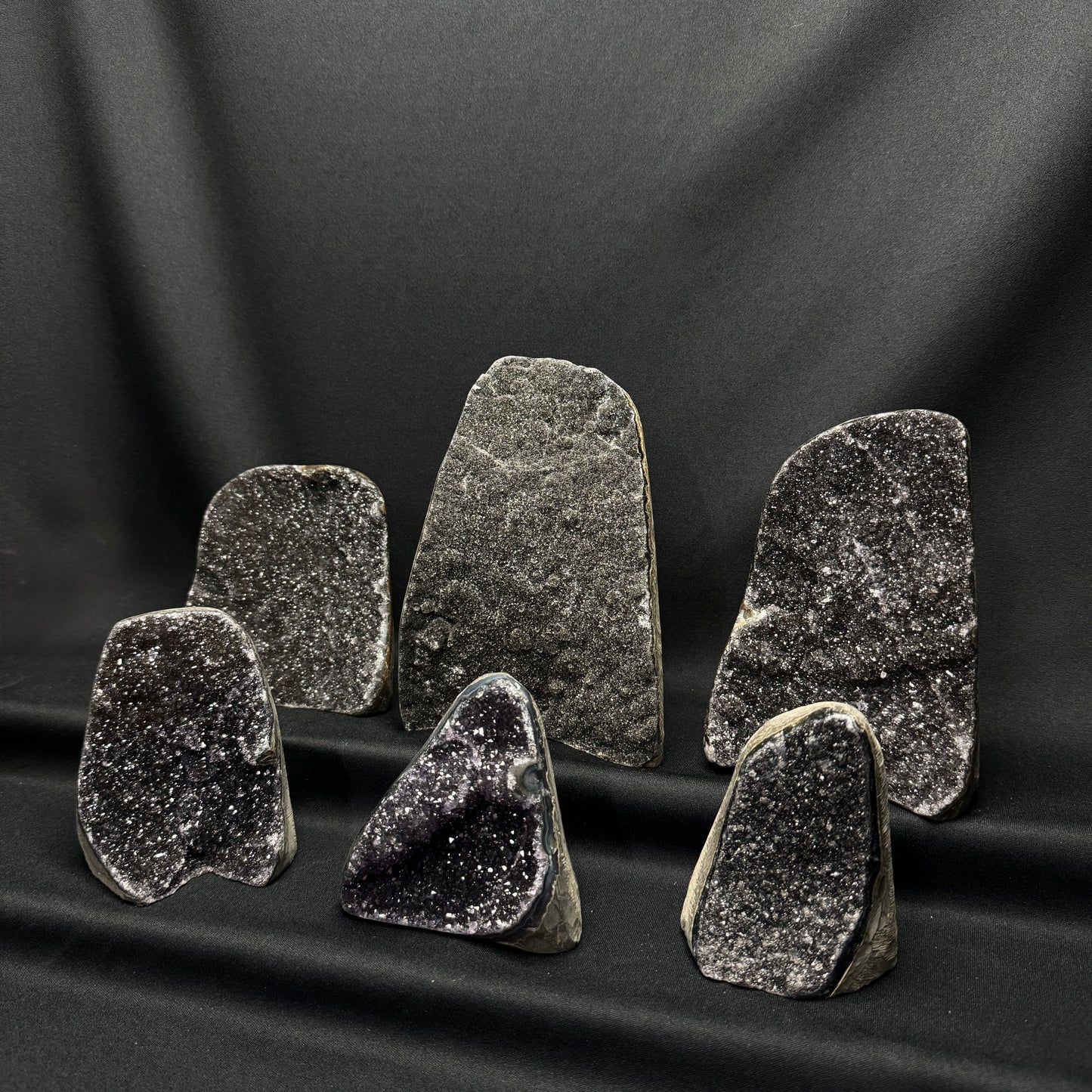 Black Amethyst Cut Bases – Wholesale Lot 4.45 kg (≈ 9.8 lb)