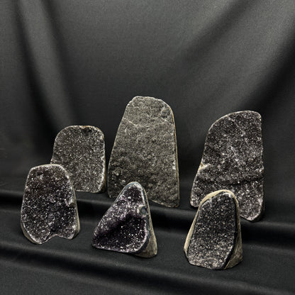 Black Amethyst Cut Bases – Wholesale Lot 4.45 kg (≈ 9.8 lb)