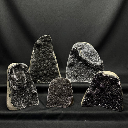 Black Amethyst Cut Bases – Wholesale Lot 4.6 kg (≈ 10.14 lb)