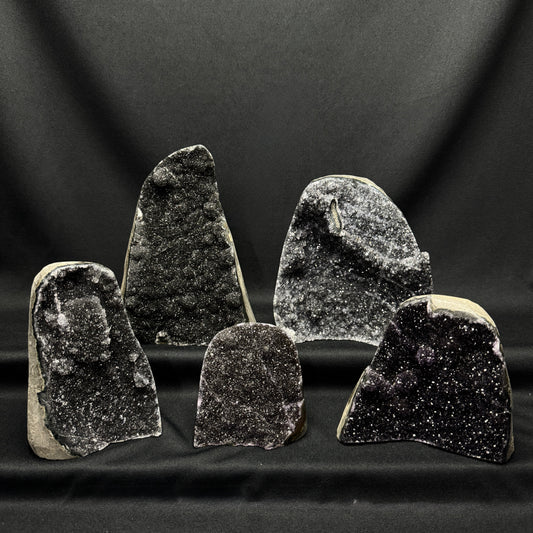 Black Amethyst Cut Bases – Wholesale Lot 4.6 kg (≈ 10.14 lb)