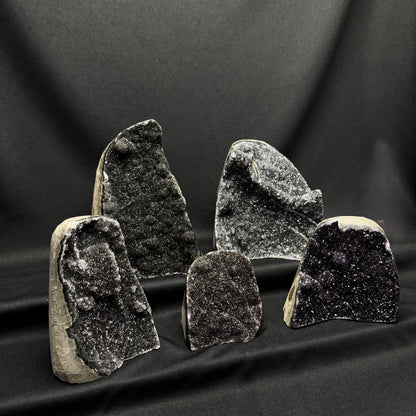 Black Amethyst Cut Bases – Wholesale Lot 4.6 kg (≈ 10.14 lb)