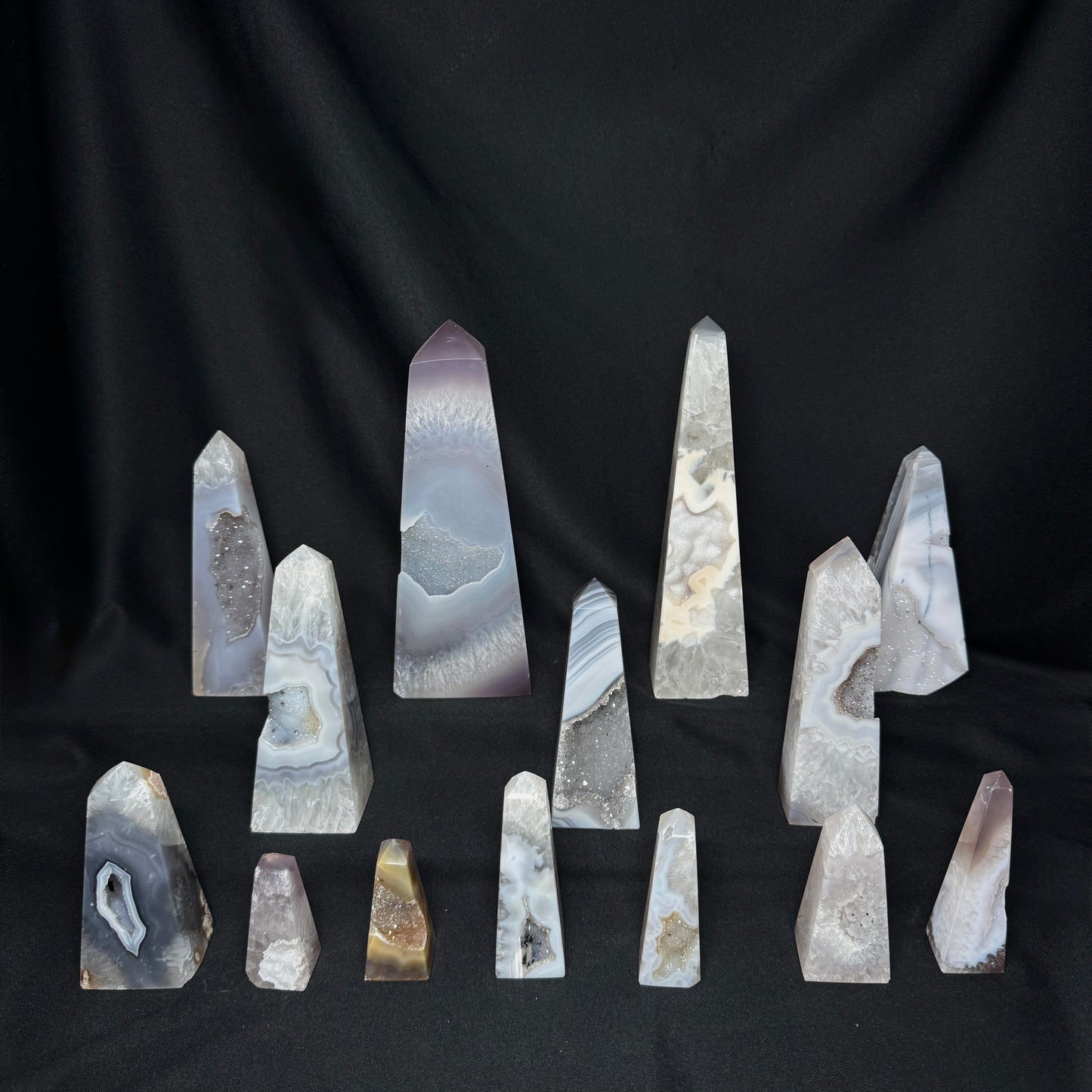 Agate Obelisks – Wholesale Lot 4 kg (≈ 8.8 lb)