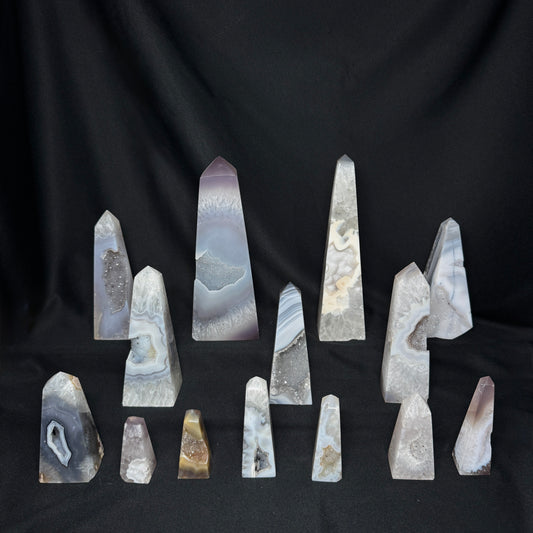 Agate Obelisks – Wholesale Lot 4 kg (≈ 8.8 lb)