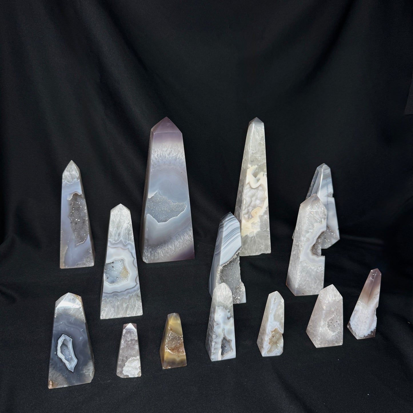 Agate Obelisks – Wholesale Lot 4 kg (≈ 8.8 lb)