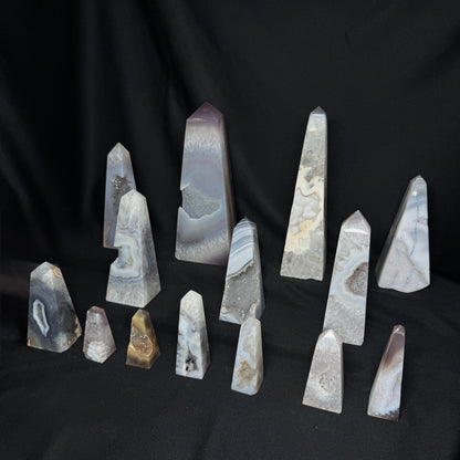 Agate Obelisks – Wholesale Lot 4 kg (≈ 8.8 lb)
