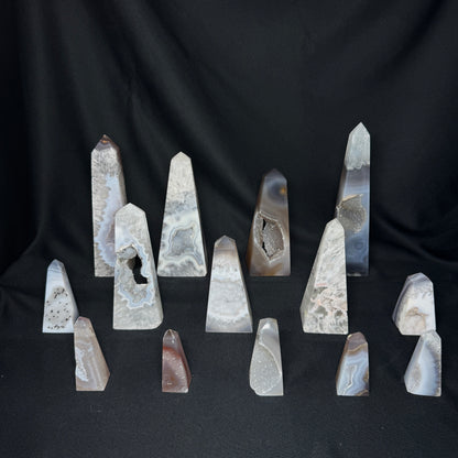 Agate Obelisks – Wholesale Lot 3.12 kg (≈ 6.88 lb)