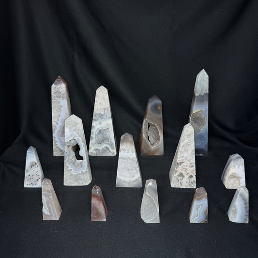 Agate Obelisks – Wholesale Lot 3.12 kg (≈ 6.88 lb)