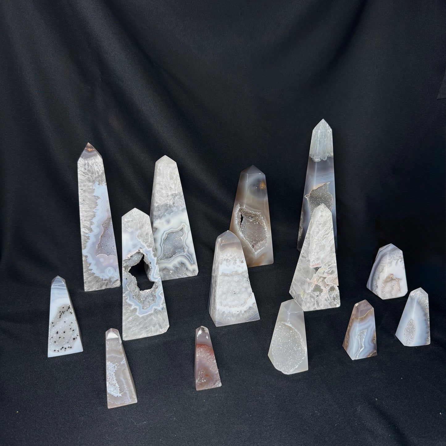 Agate Obelisks – Wholesale Lot 3.12 kg (≈ 6.88 lb)
