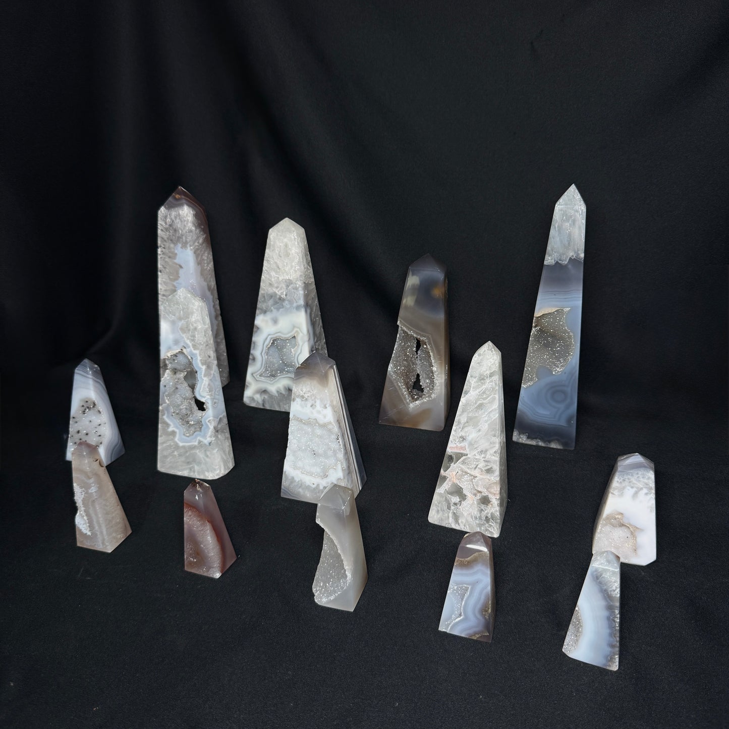 Agate Obelisks – Wholesale Lot 3.12 kg (≈ 6.88 lb)