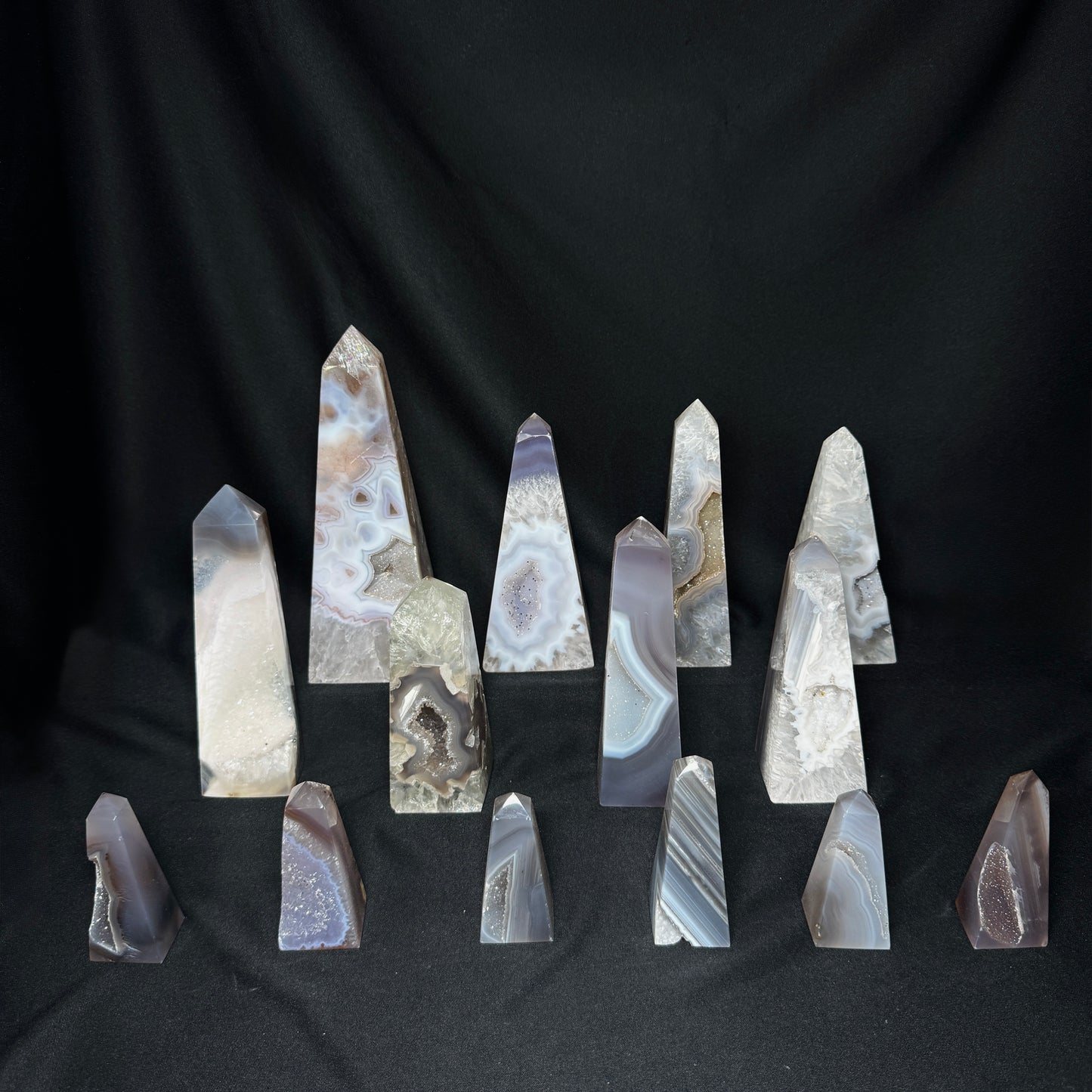 Agate Obelisks – Wholesale Lot 4 kg (≈ 8.8 lb)