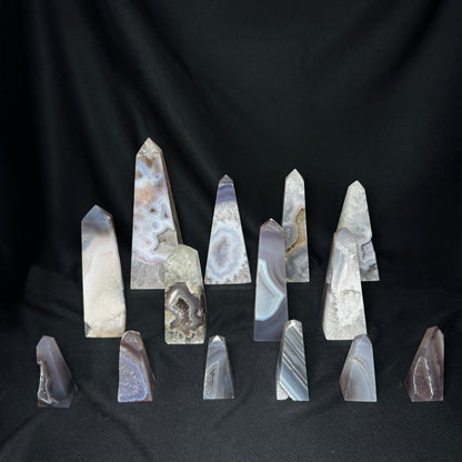 Agate Obelisks – Wholesale Lot 4 kg (≈ 8.8 lb)