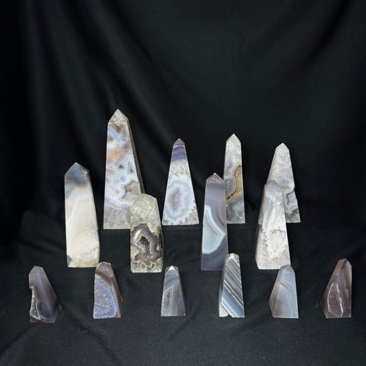Agate Obelisks – Wholesale Lot 4 kg (≈ 8.8 lb)