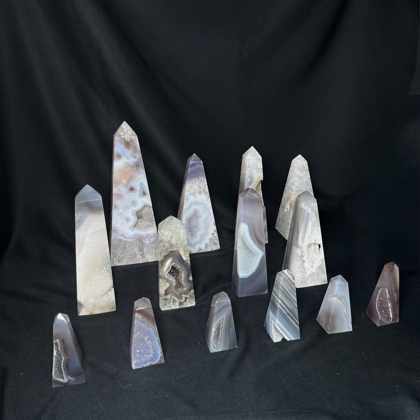 Agate Obelisks – Wholesale Lot 4 kg (≈ 8.8 lb)