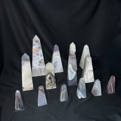 Agate Obelisks – Wholesale Lot 4 kg (≈ 8.8 lb)